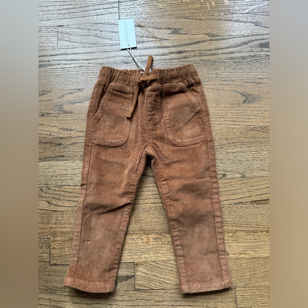 EUC Jamie Kay Corduroy Drawstring Pants - Size 1Y (12 mos) - Spice (Brown)